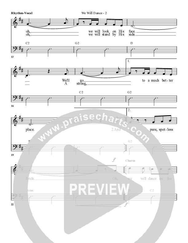 We Will Dance Rhythm/Vocal (G3 Worship)