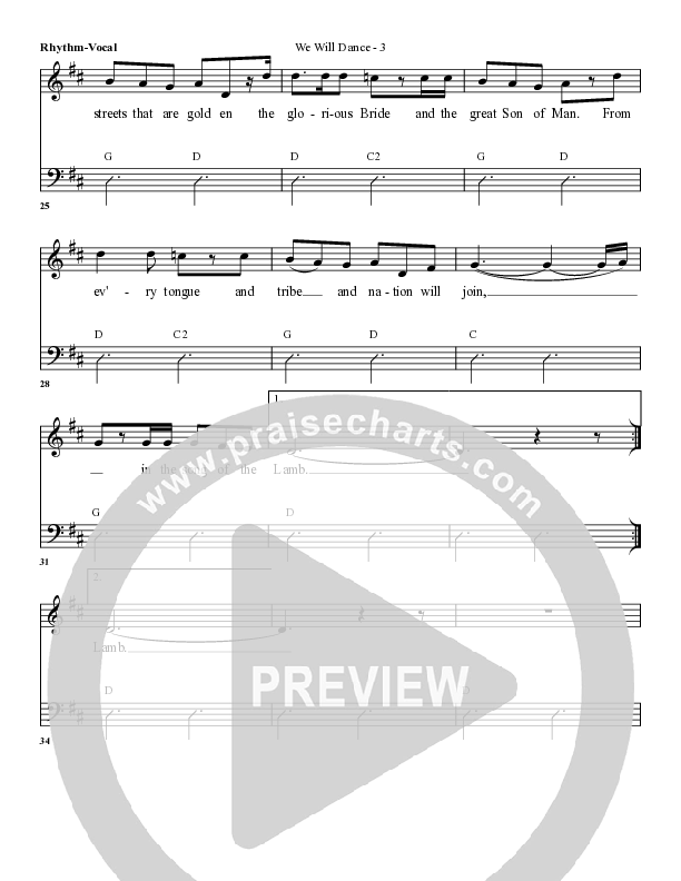 We Will Dance Rhythm/Vocal (G3 Worship)