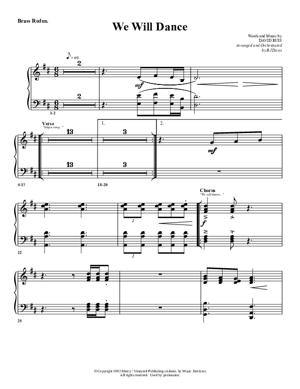 We Will Dance Synth Brass (G3 Worship)