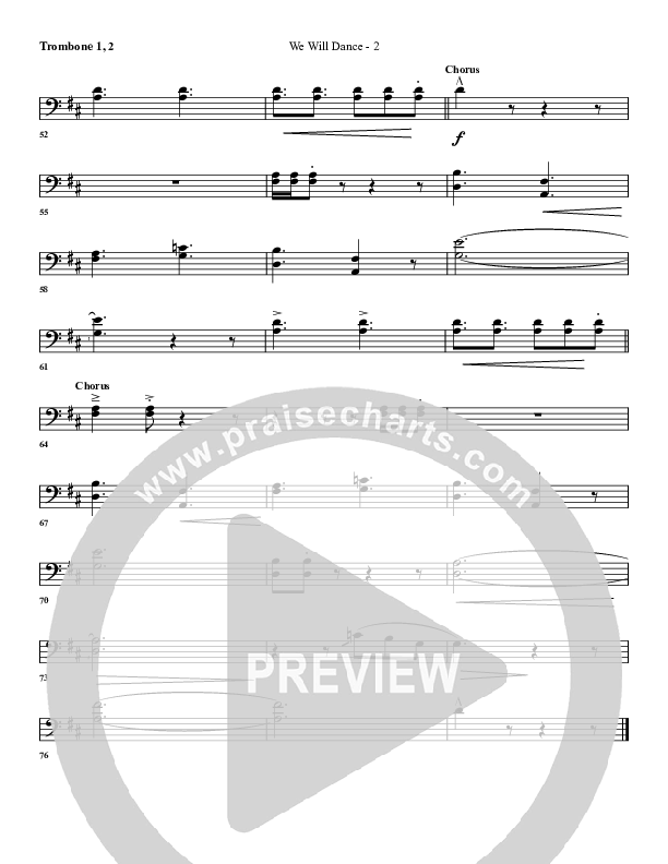 We Will Dance Trombone 1/2 (G3 Worship)