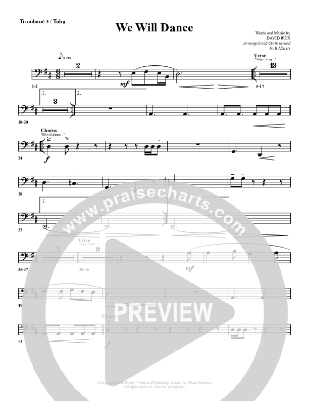 We Will Dance Trombone 3/Tuba (G3 Worship)