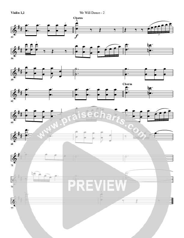 We Will Dance Violin 1/2 (G3 Worship)
