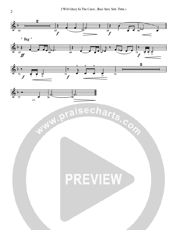 I Will Glory Bari Sax (G3 Worship)