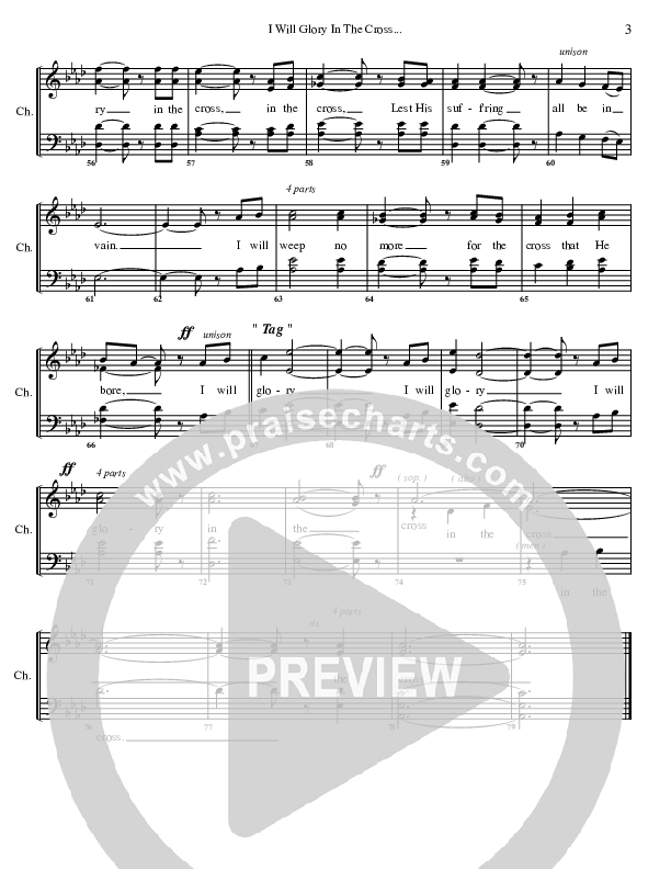 I Will Glory Choir Vocals (SATB) (G3 Worship)