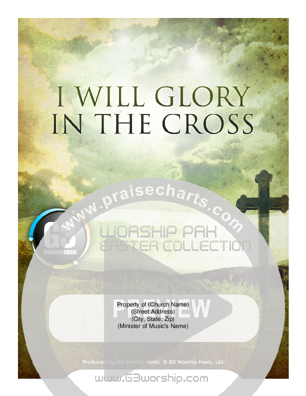 I Will Glory Cover Sheet (G3 Worship)