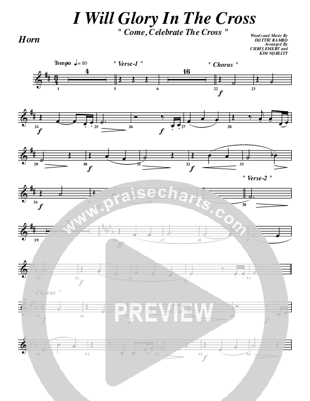 I Will Glory French Horn (G3 Worship)