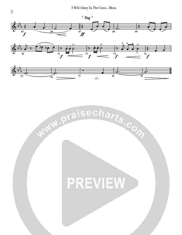 I Will Glory French Horn (G3 Worship)