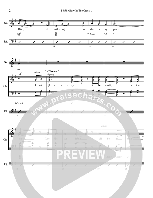 I Will Glory Rhythm/Vocal (G3 Worship)