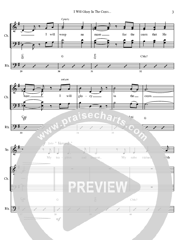 I Will Glory Rhythm/Vocal (G3 Worship)