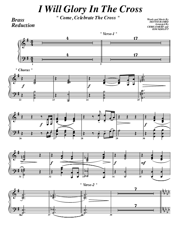 I Will Glory Synth Brass (G3 Worship)