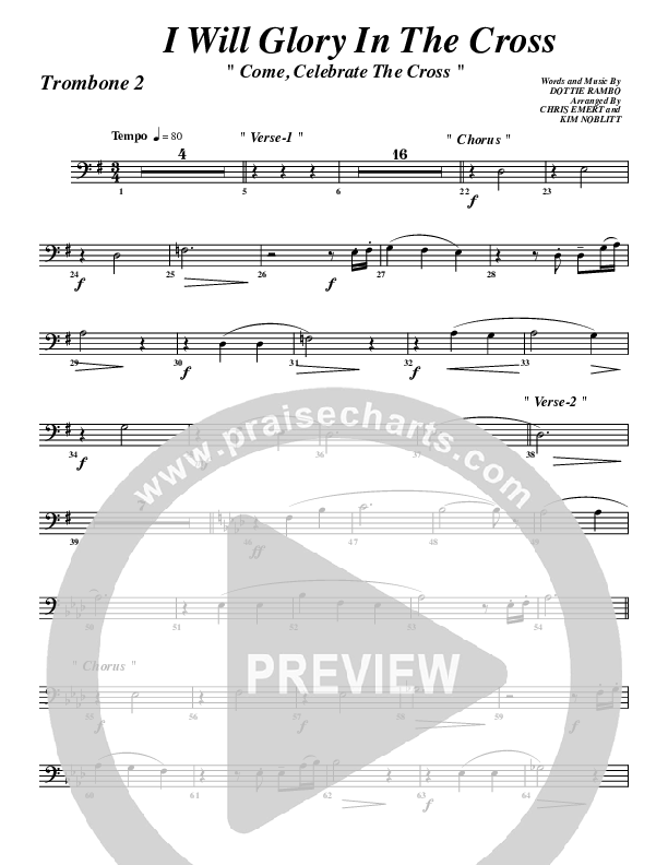 I Will Glory Trombone 2 (G3 Worship)