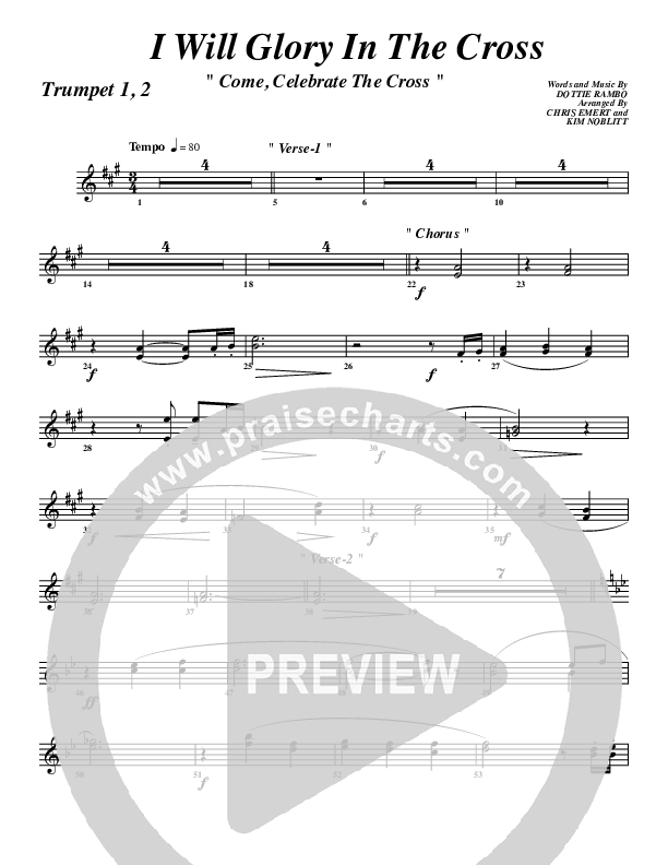 I Will Glory Trumpet 1,2 (G3 Worship)