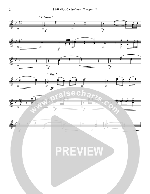 I Will Glory Trumpet 1,2 (G3 Worship)