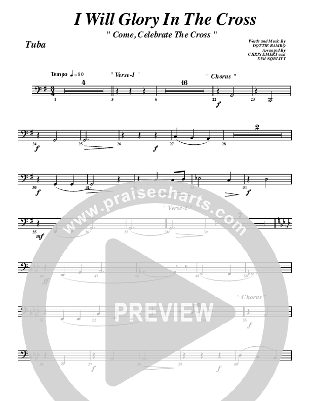I Will Glory Tuba (G3 Worship)