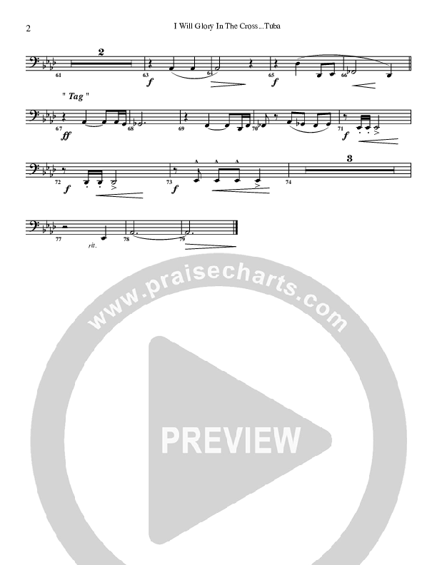 I Will Glory Tuba (G3 Worship)