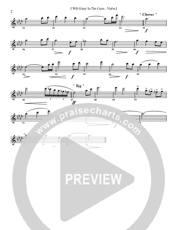 I Will Glory Violin 1 (G3 Worship)