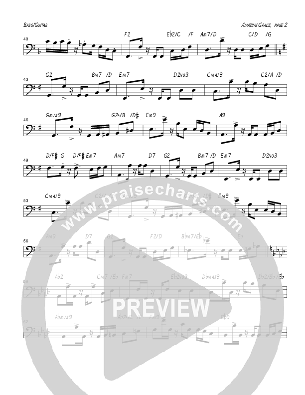 Amazing Grace (Instrumental) Bass Guitar (Tom Payne)