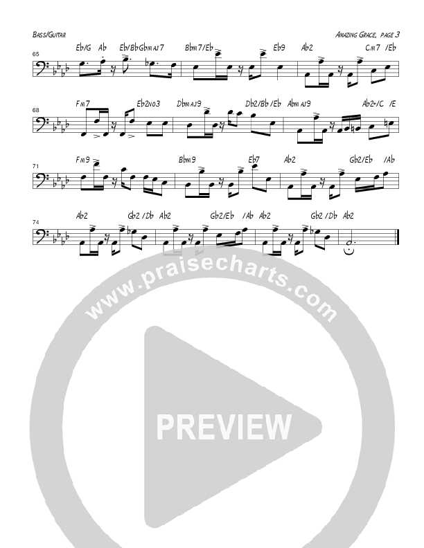 Amazing Grace (Instrumental) Bass Guitar (Tom Payne)