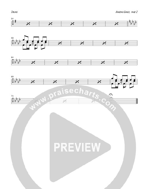 Amazing Grace (Instrumental) Drum Set (Tom Payne)