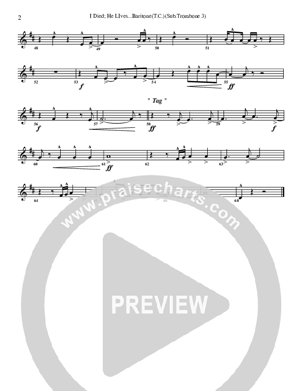 I Died He Lives Baritone TC (G3 Worship)