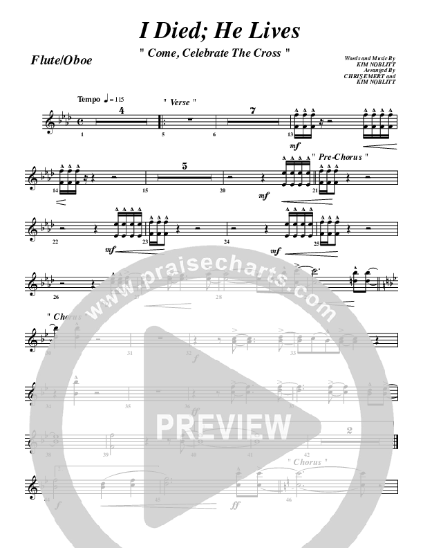 I Died He Lives Flute/Oboe (G3 Worship)