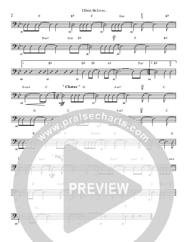 I Died He Lives Rhythm Chart (G3 Worship)