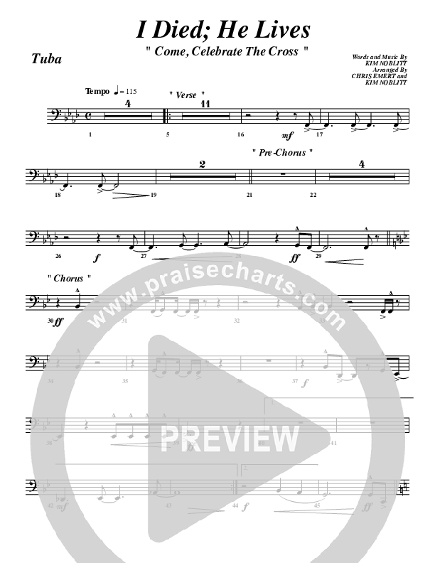 I Died He Lives Tuba (G3 Worship)