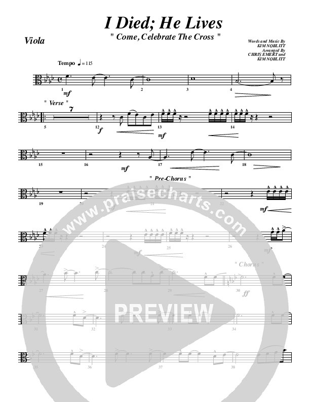 I Died He Lives Viola (G3 Worship)