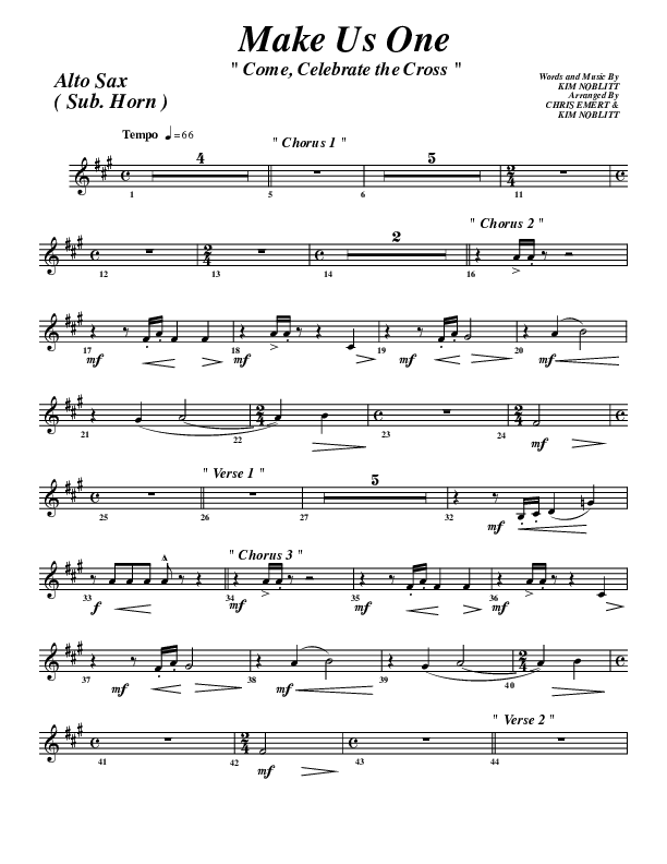 Make Us One Alto Sax (G3 Worship)