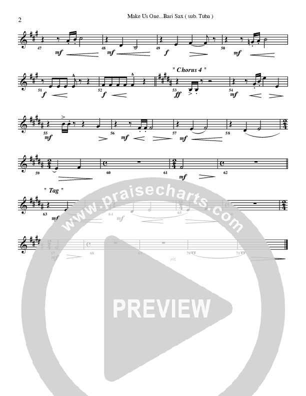 Make Us One Bari Sax (G3 Worship)