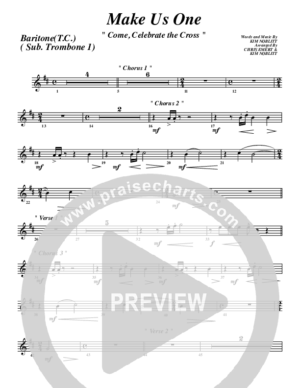 Make Us One Baritone TC (G3 Worship)