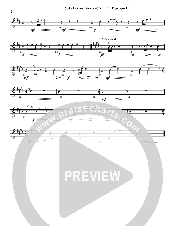 Make Us One Baritone TC (G3 Worship)