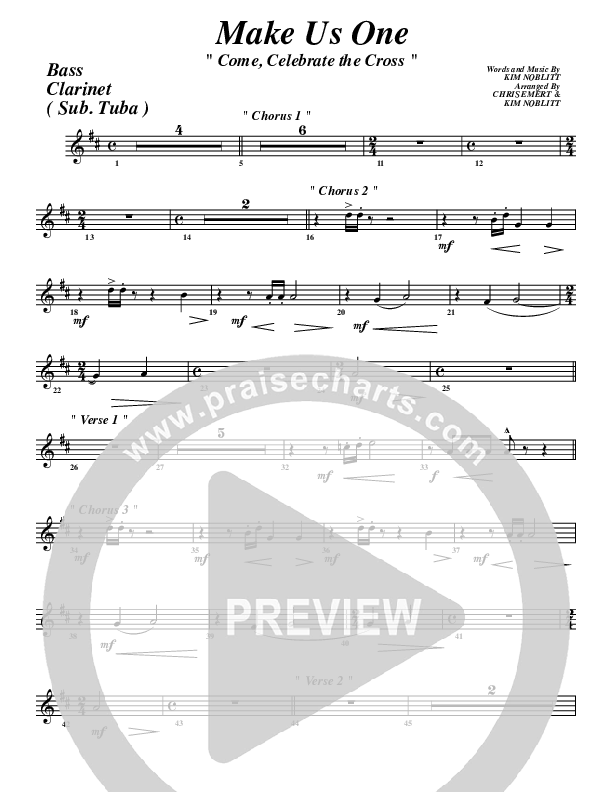 Make Us One Bass Clarinet (G3 Worship)