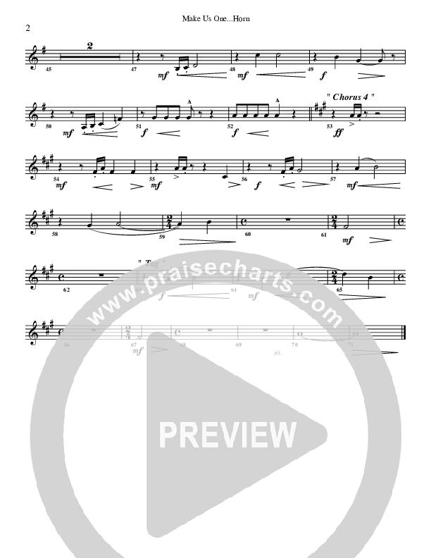Make Us One French Horn (G3 Worship)