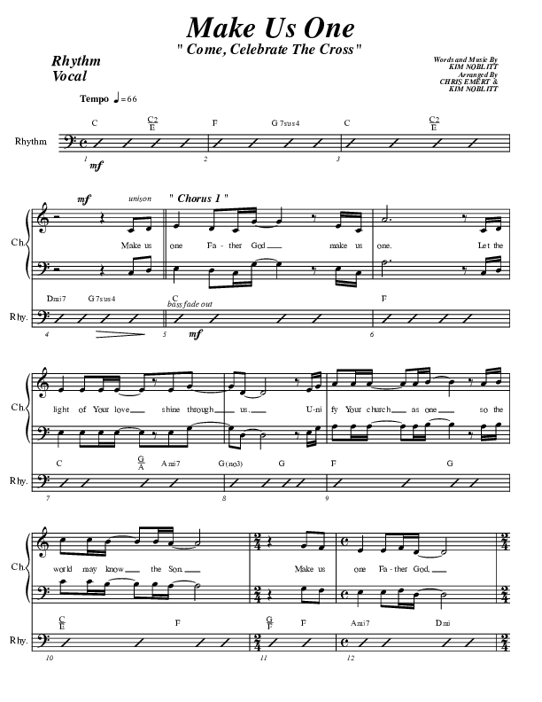 Make Us One Rhythm/Vocal (G3 Worship)