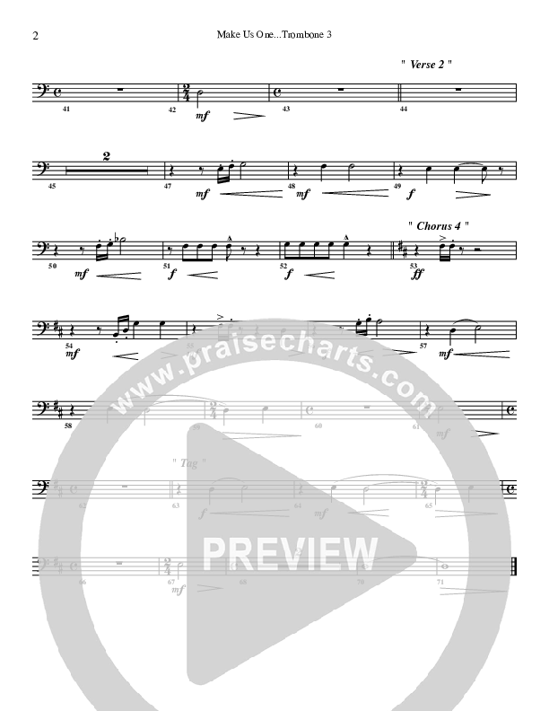 Make Us One Trombone 3 (G3 Worship)