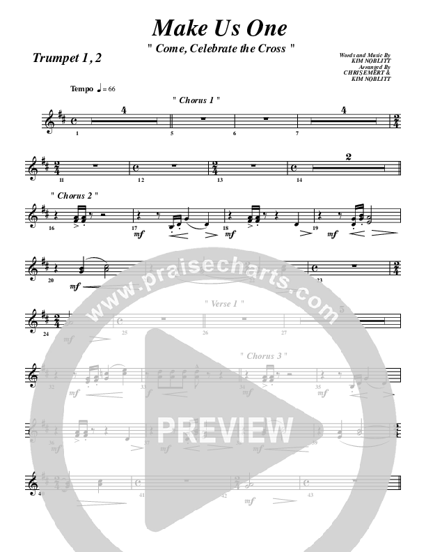 Make Us One Trumpet 1,2 (G3 Worship)