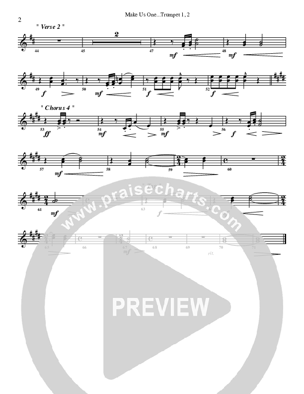 Make Us One Trumpet 1,2 (G3 Worship)
