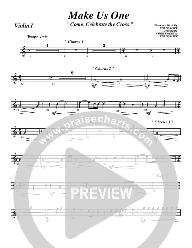 Make Us One Violin 1 (G3 Worship)