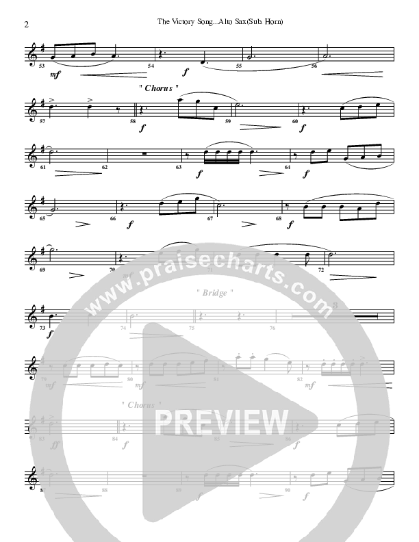 The Victory Song Alto Sax (G3 Worship)