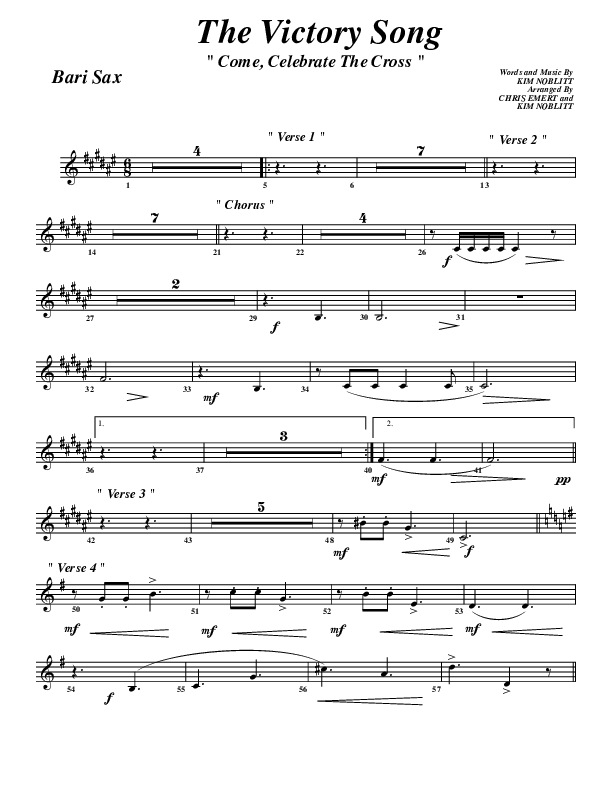 The Victory Song Bari Sax (G3 Worship)