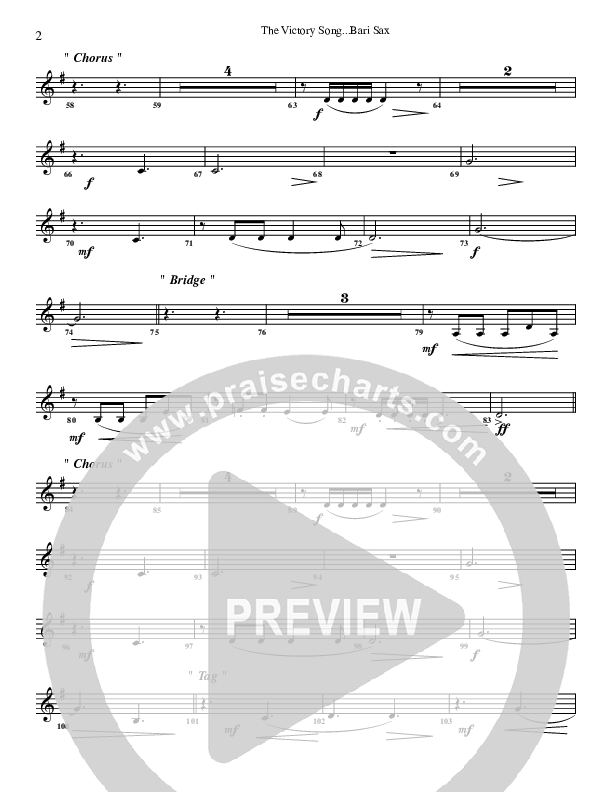 The Victory Song Bari Sax (G3 Worship)