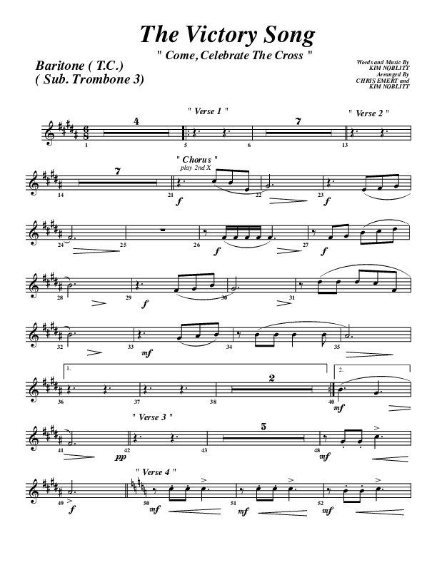 The Victory Song Baritone TC (G3 Worship)