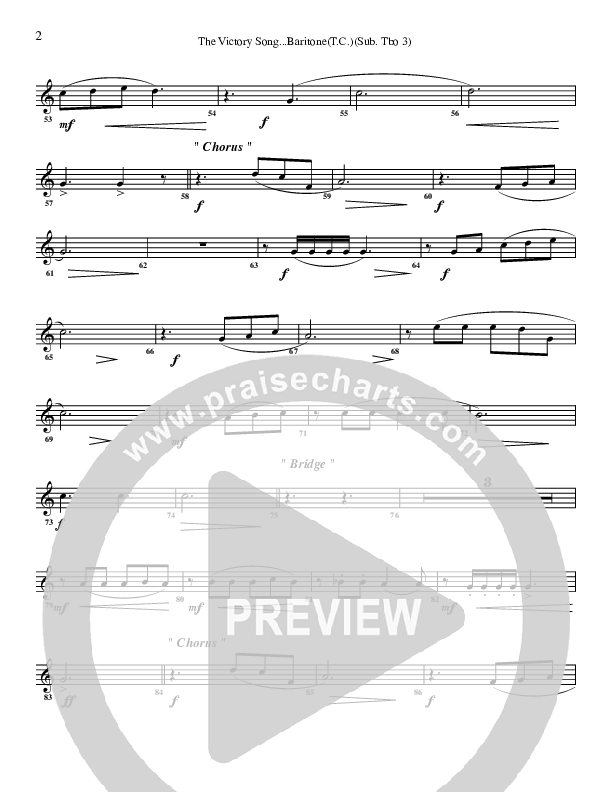 The Victory Song Baritone TC (G3 Worship)