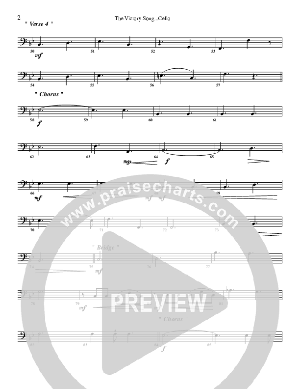 the-victory-song-cello-sheet-music-pdf-g3-worship-praisecharts for Free Printable Cello Sheet Music The Victory Song Cello Sheet Music PDF (G3 Worship) - PraiseCharts for Free Printable Cello Sheet Music