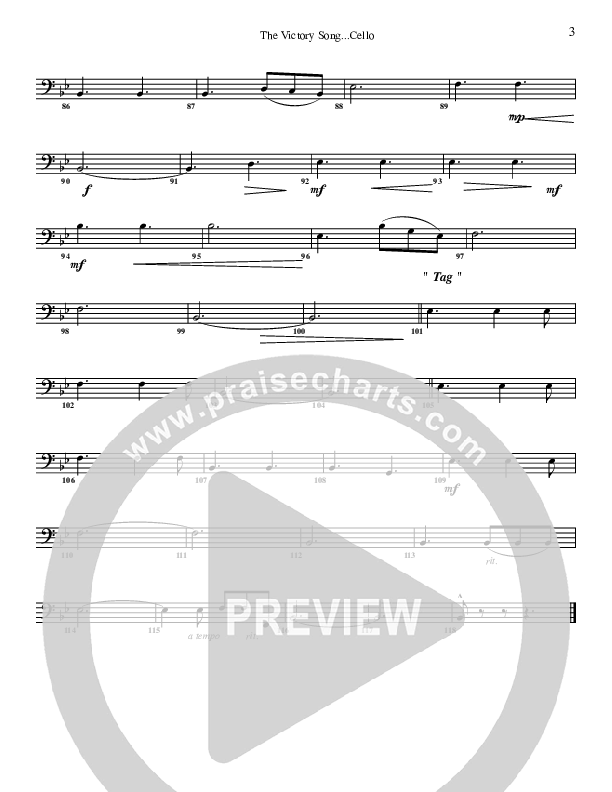 The Victory Song Cello (G3 Worship)