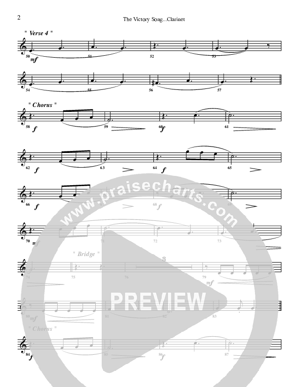 The Victory Song Clarinet (G3 Worship)