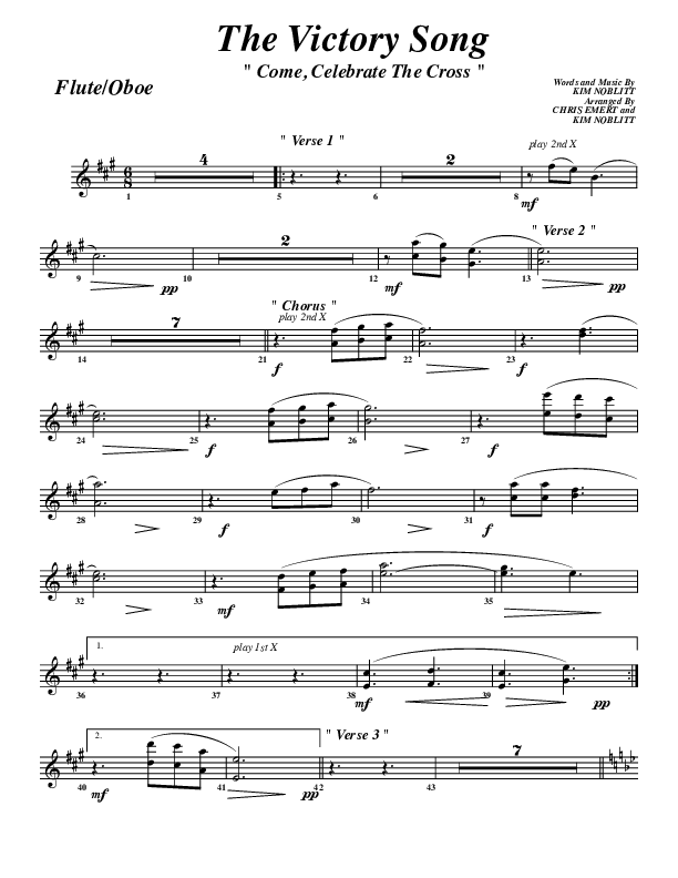 The Victory Song Flute/Oboe (G3 Worship)