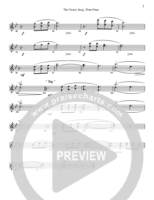 The Victory Song Flute/Oboe (G3 Worship)