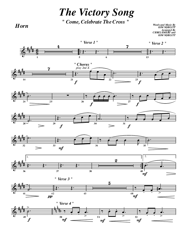 The Victory Song French Horn (G3 Worship)